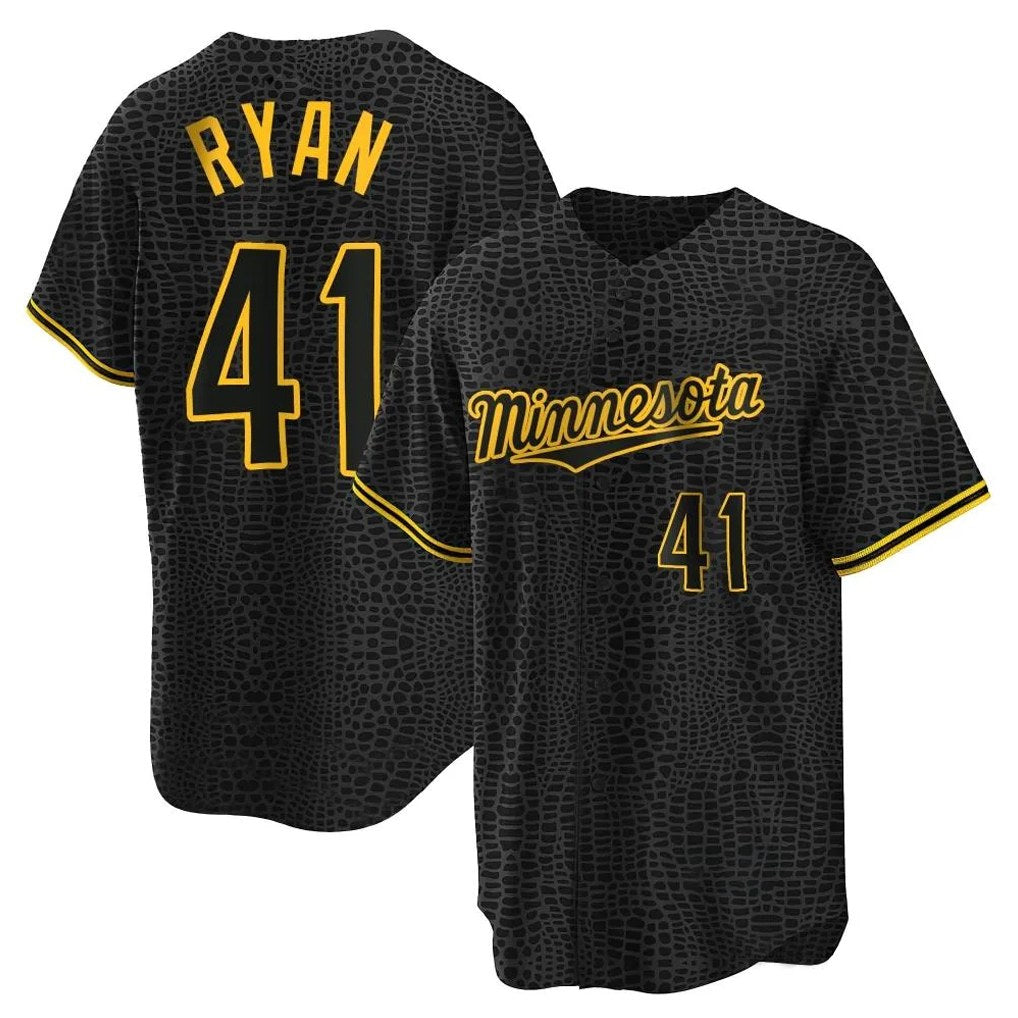 Minnesota Twins #41 Joe Ryan Player Black FEDASGOGESnake Skin City Home Game Stitched Jerseys