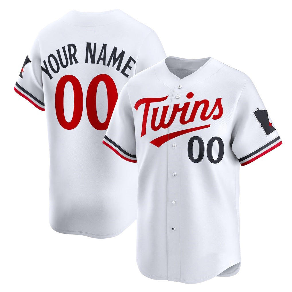 Custom Minnesota Twins White FEDASGOGE Home Limited Jersey