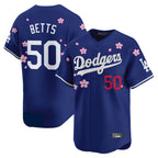 Los Angeles Dodgers #50 Mookie Betts Player Royal FEDASGOGE Tokyo Series Vapor Premier Limited Stitched Jerseys
