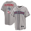 Arizona Diamondbacks #2 Geraldo Perdomo Player Gray FEDASGOGE USA 250 Fourth of July Home Game Stitched Jerseys