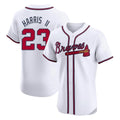 Atlanta Braves #23 Michael Harris II Player White FEDASGOGE Limited Elite Home Game Stitched Jerseys