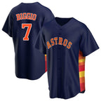 Houston Astros #7 Craig Biggio Player Navy FEDASGOGE Home Game Stitched Jerseys