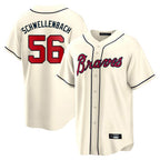 Atlanta Braves #56 Spencer Schwellenbach Player Cream FEDASGOGE Home Game Stitched Jerseys