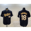 Los Angeles Dodgers #18 Yoshinobu Yamamoto Black Gold FEDASGOGE Limited Stitched Jersey