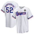 Texas Rangers #52 Jordan Montgomery White FEDASGOGE 2023 World Series Stitched Jersey