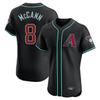 Arizona Diamondbacks #8 James McCann Player Black FEDASGOGE Limited Elite Home Game Stitched Jerseys