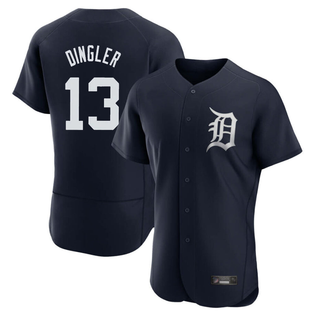 Detroit Tigers #13 Dillon Dingler Player Navy FEDASGOGE Limited Elite Home Stitched Jerseys