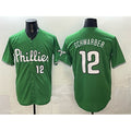 Philadelphia Phillies #12 Kyle Schwarber Green FEDASGOGE Limited Stitched Jersey