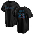 Miami Marlins #23 Max Meyer Black FEDASGOGE Cool Base Stitched Jersey