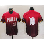 Philadelphia Phillies #10 JT Realmuto Red FEDASGOGE 2024 City Connect Limited Stitched Jerseys