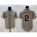 San Francisco Giants #2 Willy Adames Gray FEDASGOGE Cool Base Stitched Jersey 2