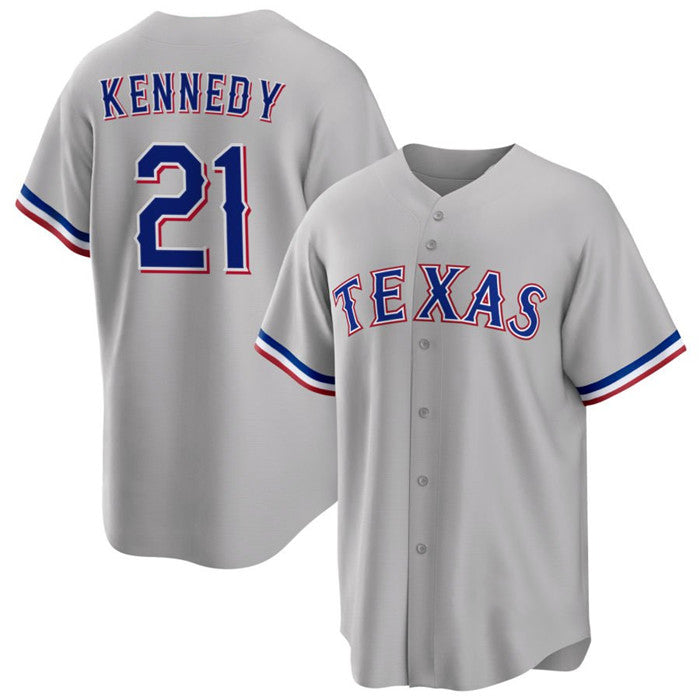 Texas Rangers #21 Ian Kennedy Gray FEDASGOGE Cool Base Stitched Jersey