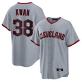 Cleveland Guardians #38 Steven Kwan Player Gray FEDASGOGE Home Game Stitched Jerseys