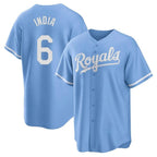 Kansas City Royals #6 Jonathan India Player Light Blue FEDASGOGE Home Game Stitched Jerseys