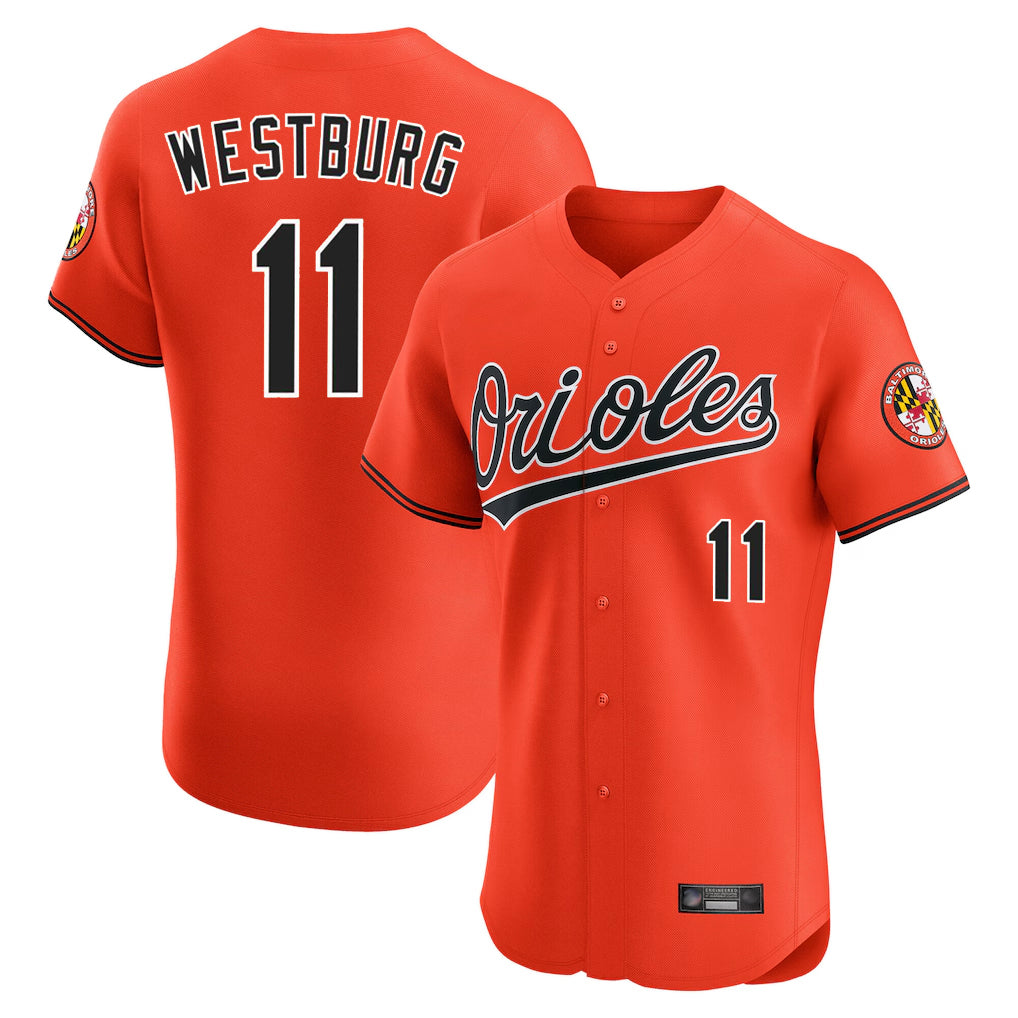 Baltimore Orioles #11 Jordan Westburg Player Orange FEDASGOGE Limited Elite Home Game Stitched Jerseys