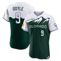 Colorado Rockies #9 Brenton Doyle Player Green FEDASGOGE City Connect Limited Elite Home Stitched Jerseys