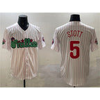 Philadelphia Phillies #5 Bryson Stott White FEDASGOGE Phanatic Cool Base Stitched Jersey