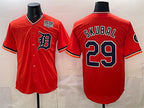 Detroit Tigers #29 Tarik Skubal Orange FEDASGOGE 2026 Alternate USA 250' Patch Vapor Premier Limited Stitched Jersey