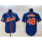 New York Mets #48 Jacob DeGrom Royal FEDASGOGE 2025 Spring Training Cool Base Stitched Jersey