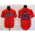 Detroit Tigers #29 Tarik Skubal Orange FEDASGOGE With Patch Cool Base Stitched Jersey