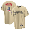 Arizona Diamondbacks #4 Ketel Marte Player Tan FEDASGOGE USA 250 Fourth of July Home Game Stitched Jerseys