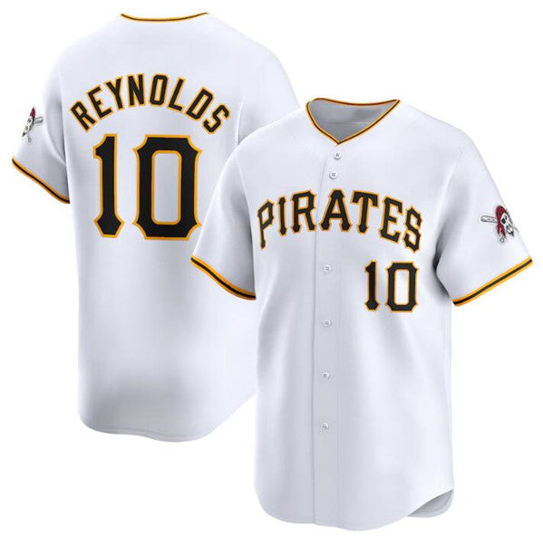 Pittsburgh Pirates #10 Bryan Reynolds White FEDASGOGE Home Limited Stitched Jersey