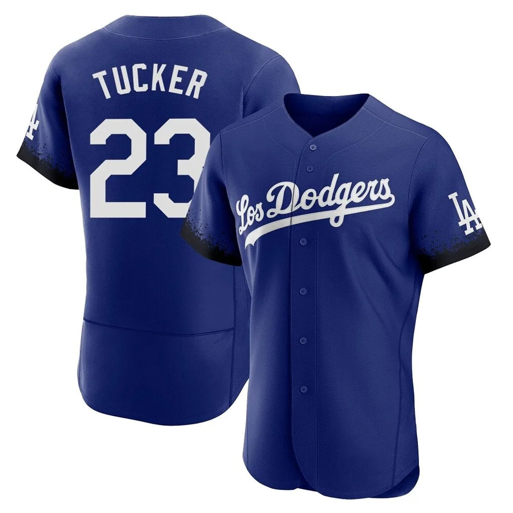 Los Angeles Dodgers #23 Kyle Tucker Player Royal FEDASGOGE City Connect Elite Home Stitched Jerseys