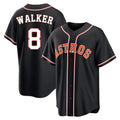 Houston Astros #8 Christian Walker Player Black FEDASGOGE Fashion Out Home Game Stitched Jerseys