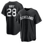 Cleveland Guardians #28 Tanner Bibee Player Black FEDASGOGE Home Game Stitched Jerseys