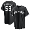 Milwaukee Brewers #53 Brandon Woodruff Player Black FEDASGOGE Game Home Stitched Jerseys