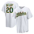 Oakland Athletics #20 Zack Gelof White FEDASGOGE Home Replica Jersey