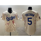 Los Angeles Dodgers #5 Freddie Freeman Cream FEDASGOGE 2025 Tokyo Series Limited Stitched Jersey