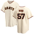 San Francisco Giants #57 Alex Wood Cream FEDASGOGE Home Jersey
