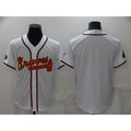 Atlanta Braves Blank 2022 White Gold FEDASGOGE World Series Champions Program Cool Base Stitched Jersey