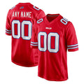 Custom B.Bills Red FEDASGOGE Alternate Game Jersey