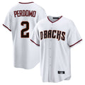 Arizona Diamondbacks #2 Geraldo Perdomo Player White FEDASGOGE Home Game Stitched Jerseys