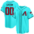 Custom Arizona Diamondbacks 2024 Cool Base Jersey V2 ¨C Teal FEDASGOGE