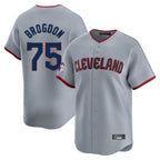 Cleveland Guardians #75 Connor Brogdon Player Gray FEDASGOGE Road Limited Home Game Stitched Jerseys