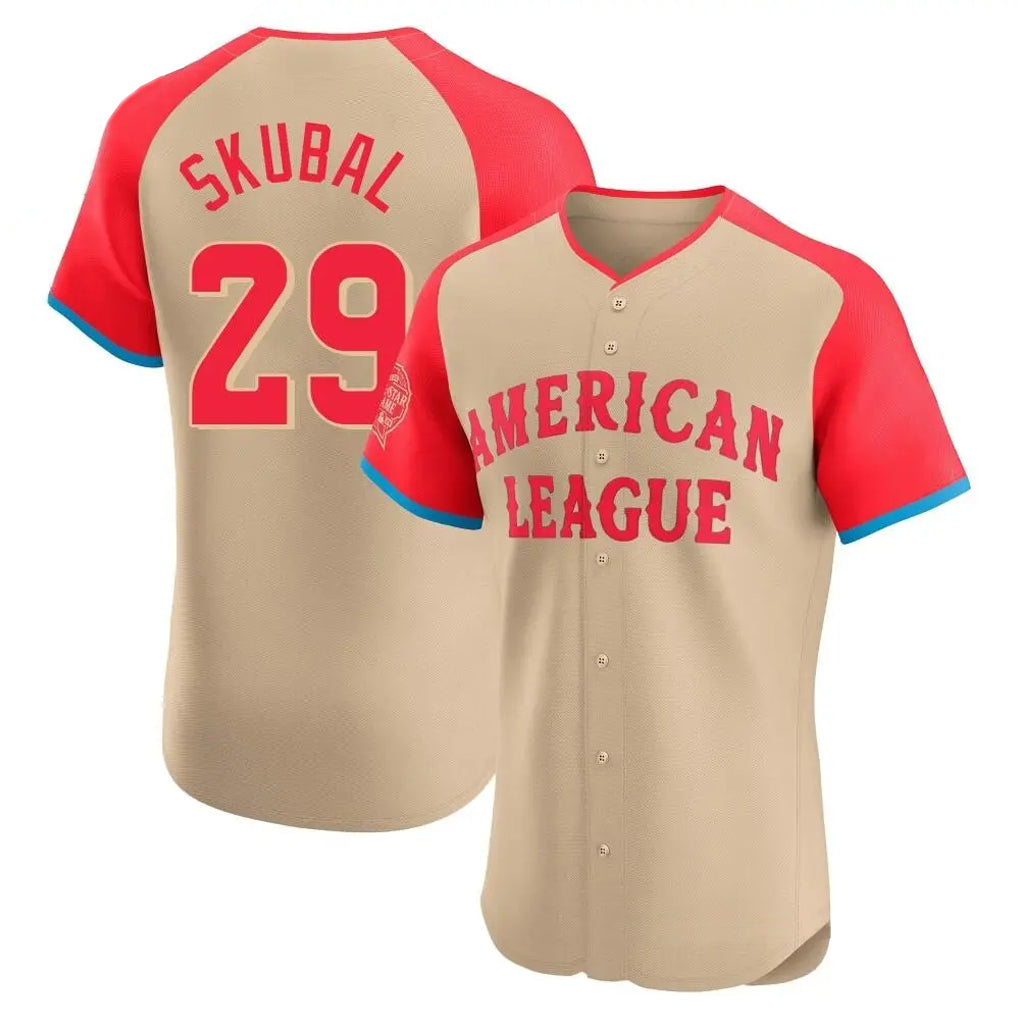 Detroit Tigers #29 Tarik Skubal Player Cream FEDASGOGE American League All-Star Limited Elite Home Stitched Jerseys
