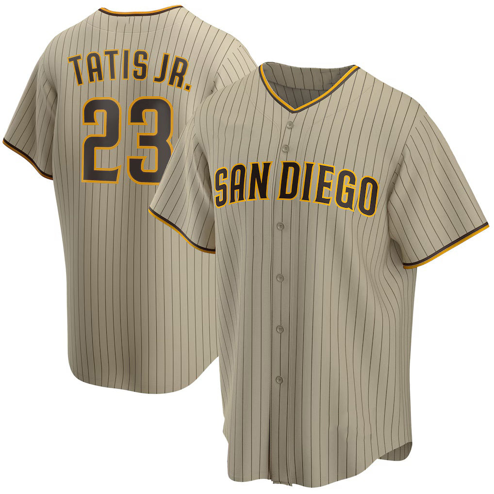 San Diego Padres #23 Fernando Tatis Jr. Tan FEDASGOGE Alternate Replica Player Jersey