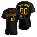 Custom Pittsburgh Pirates Black FEDASGOGE Stitched Flex Base Jersey
