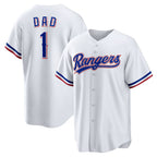 Texas Rangers #1 Dad Home White FEDASGOGE Replica Jersey