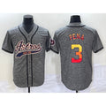 Houston Astros #3 Jeremy Pena Grey FEDASGOGE Gridiron Cool Base Stitched Jersey