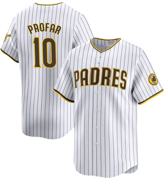 San Diego Padres #10 Jurickson Profar White FEDASGOGE 2024 Home Limited Stitched Jersey