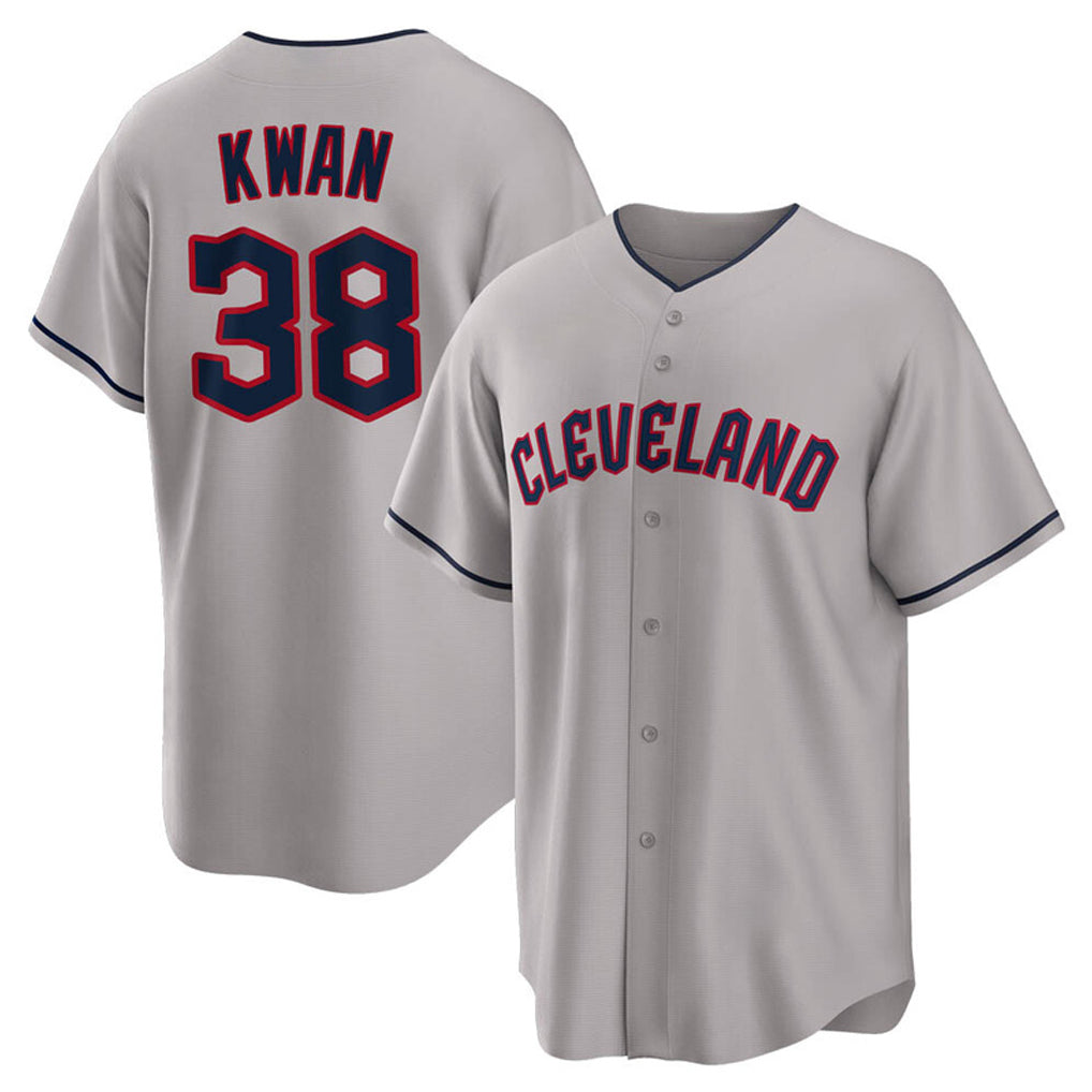Cleveland Guardians #38 Steven Kwan Player Gray FEDASGOGE Game Home Stitched Jerseys