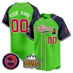 Custom Atlanta Braves Atliens Vapor Premier Limited Jersey ¨CGreen 2 FEDASGOGE