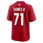 A.Cardinals #71 Jon Gaines II Cardinal FEDASGOGE Team Game Jersey