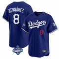 Los Angeles Dodgers #8 Enrique Hern¨¢ndez Player Royal FEDASGOGE World Series Meet Limited Home Stitched Jerseys