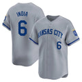 Kansas City Royals #6 Jonathan India Player Gray FEDASGOGE Limited Home Stitched Jerseys