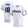 Miami Marlins #18 Griffin Conine Player White FEDASGOGE Home Limited Stitched Jerseys